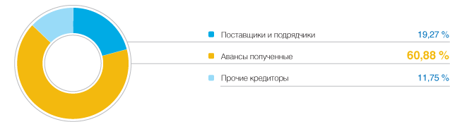 Структура кредиторской задолженности на 31.12.2009 г.