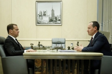 Встреча Дмитрия Медведева с председателем правления, генеральным директором ПАО «Россети» Павлом Ливинским