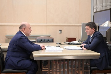 Встреча Председателя Правительства РФ Михаила Мишустина с Генеральным директором ПАО «Россети» Андреем Рюминым