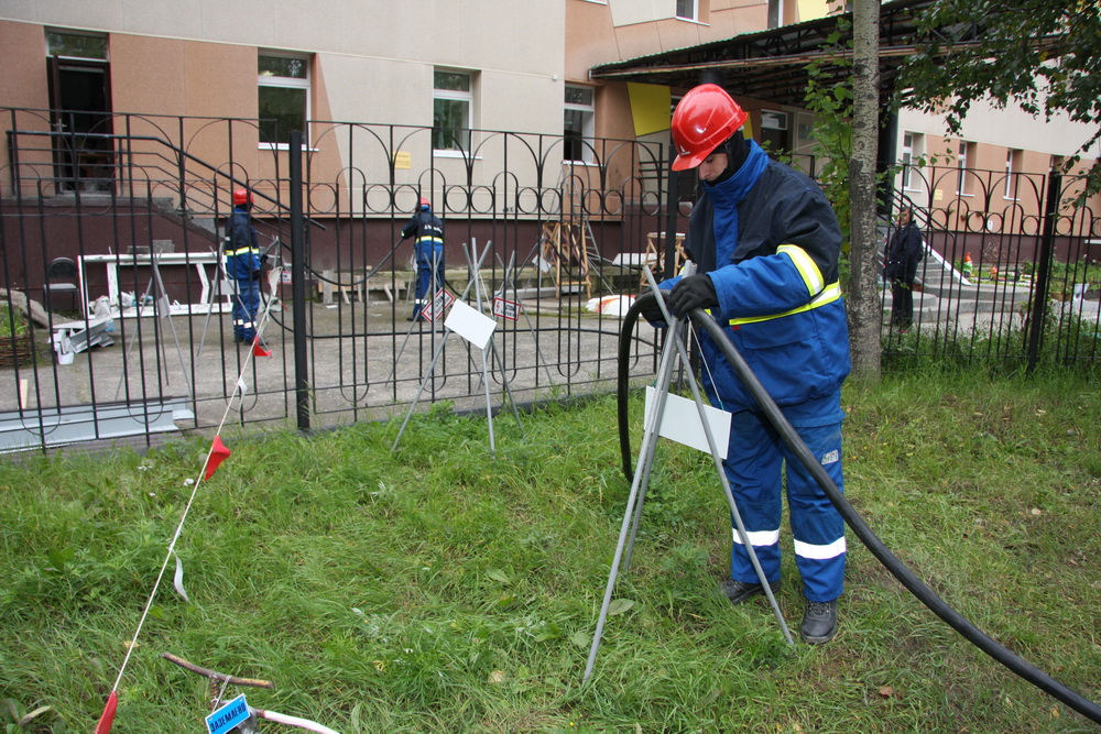 Противоаварийный работник тренировка