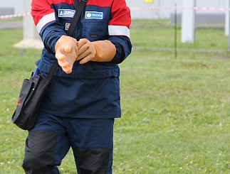 Всероссийские соревнования профмастерства. Этап тушения пожара