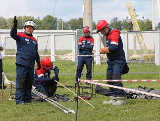 Всероссийские соревнования профмастерства. Этап тушения пожара