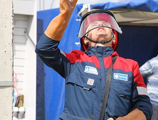 Всероссийские соревнования профмастерства. Этап тушения пожара