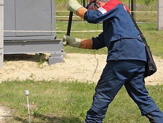 Всероссийские соревнования профмастерства. Этап тушения пожара